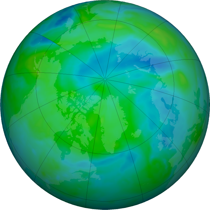 Arctic ozone map for 07 September 2023